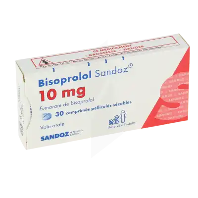 Bisoprolol Sandoz 10 Mg, Comprimé Pelliculé Sécable à Bordeaux