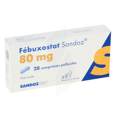 Febuxostat Sandoz 80 Mg, Comprimé Pelliculé à LE LAVANDOU