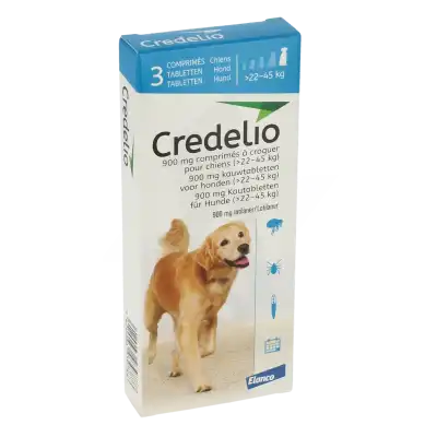 CREDELIO 900 mg Cpr à croquer chien 22-45kg B/3