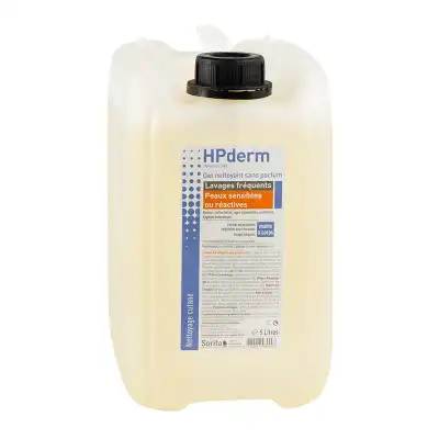 HPderm® Gel nettoyant sans parfum Lavages fréquents Peaux sensibles ou réactives Bdion 5L
