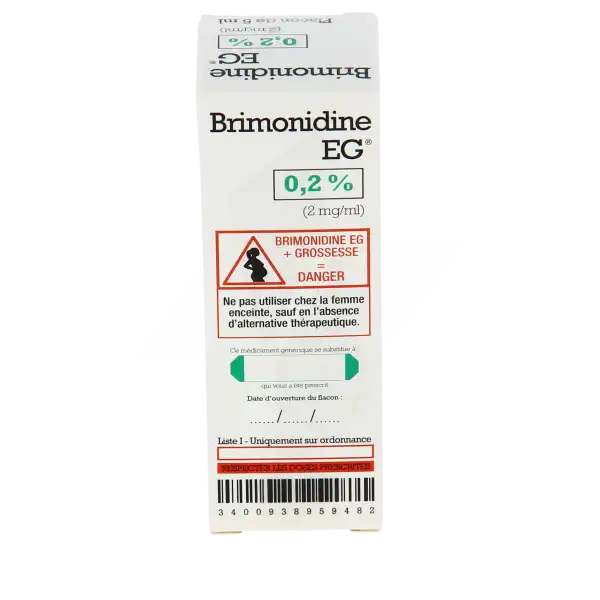 Brimonidine Eg 0,2 % (2 Mg/ml), Collyre En Solution