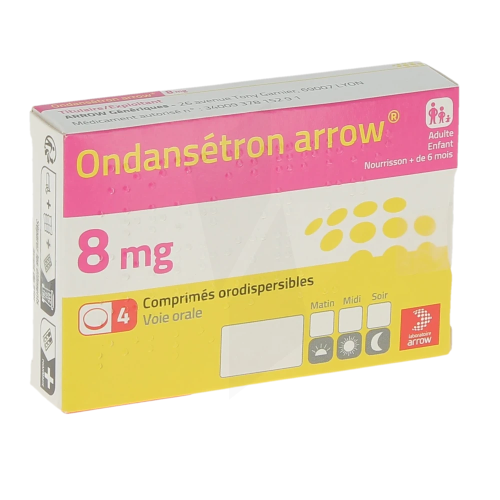 Ondansetron Arrow 8 Mg, Comprimé Orodispersible