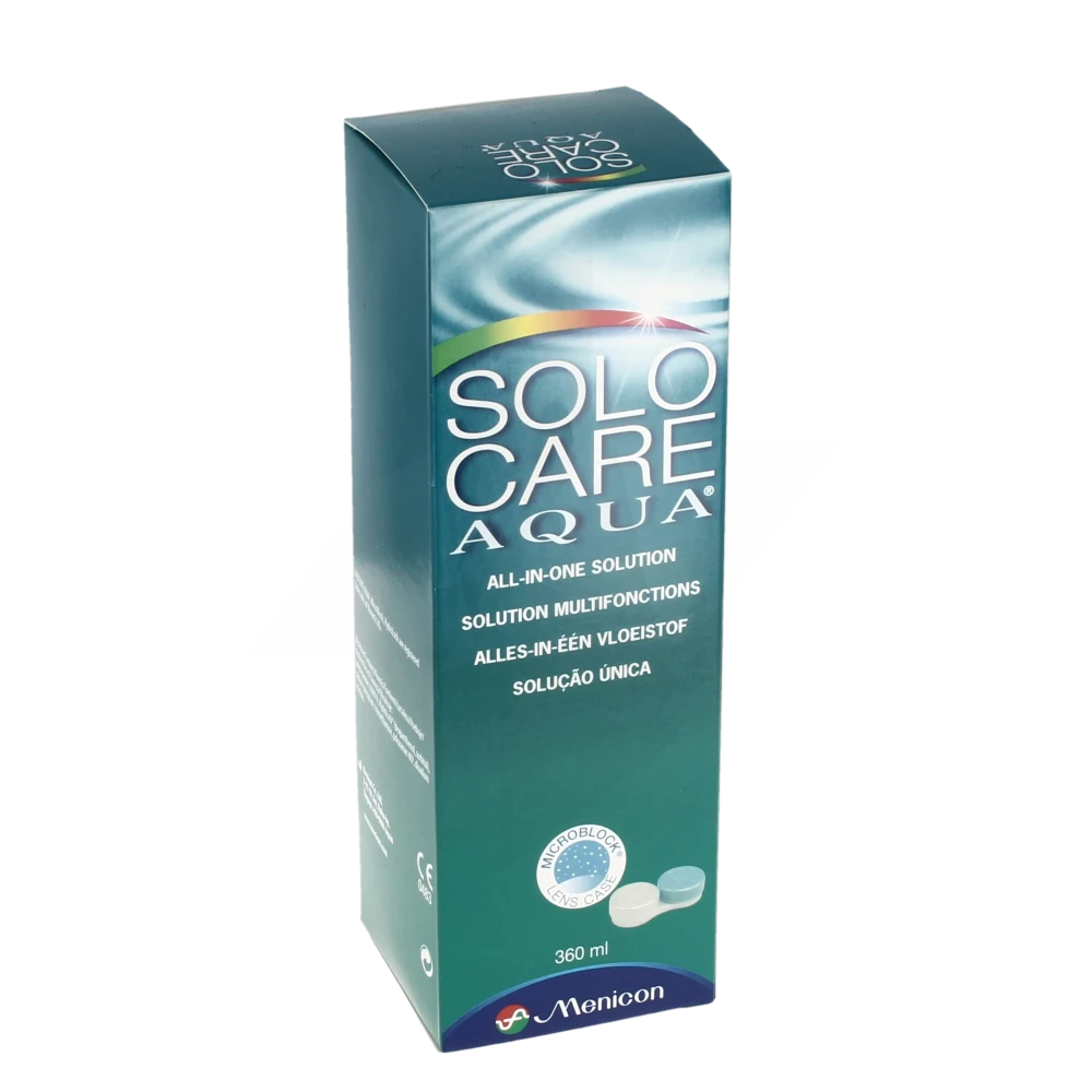 Aqua Menicon Solocare Solution Multifonctions Pour Les Lentilles Souples 360ml