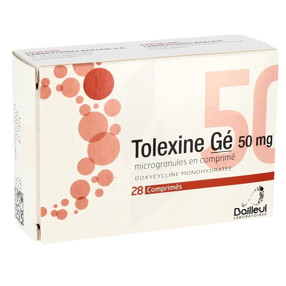 Tolexine 50 Mg, Microgranules En Comprimé