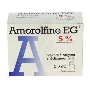 Amorolfine Eg 5 % V Ongles Médicamenteux 1fl/2,5ml+10 Spat