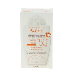 Avène Eau Thermale Solaire Spf50+ Minéral Fluide Fl/40ml