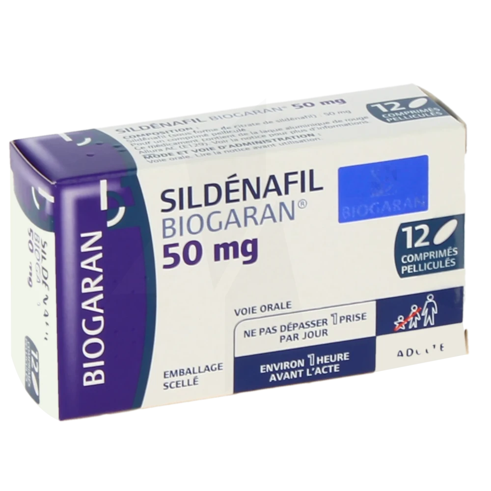 Sildenafil Biogaran 50 Mg, Comprimé Pelliculé