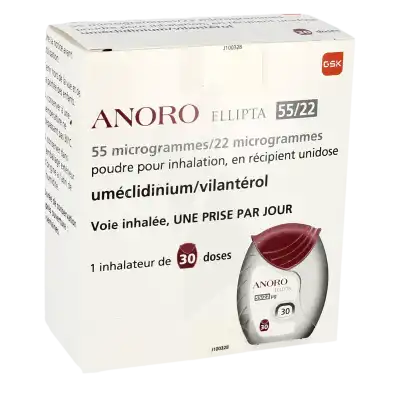 Anoro Ellipta 55 Microgrammes/22 Microgrammes, Poudre Pour Inhalation En Récipient Unidose à Agen