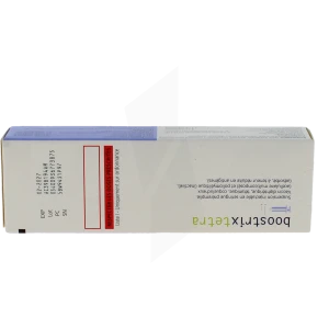 Boostrixtetra, Suspension Injectable En Seringue Préremplie. Vaccin Diphtérique, Tétanique, Coquelucheux (acellulaire Multicomposé) Et Poliomyélitique (inactivé), (adsorbé, à Teneur Réduite En Antigènes)