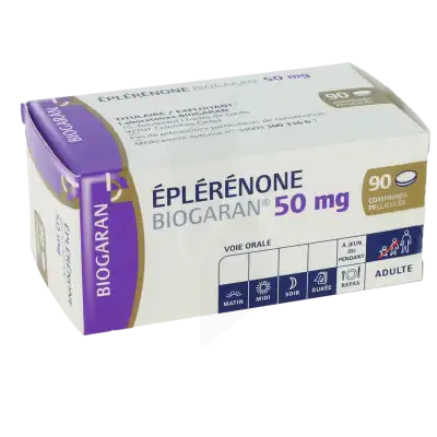 Eplerenone Biogaran 50 Mg, Comprimé Pelliculé à LA TREMBLADE