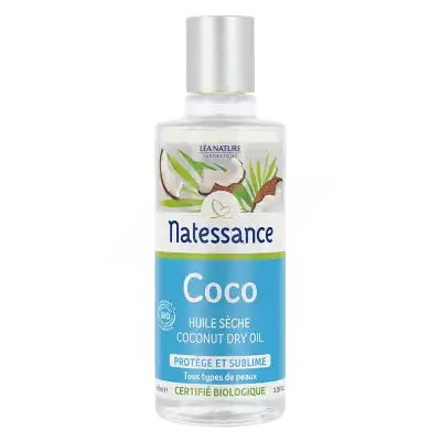 Natessance Huile Coco Bio 100% Pure 100ml à MONTEREAU-FAULT-YONNE