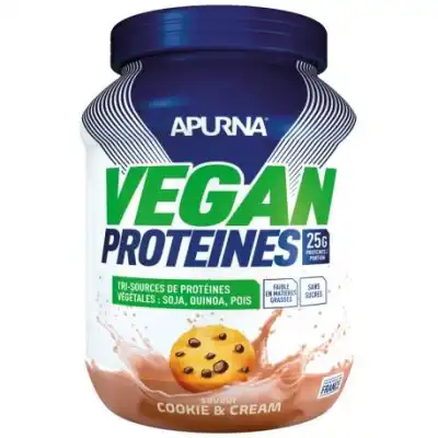 Apurna Vegan Proteines Poudre Cookies & Cream B/660g à BOLLÈNE