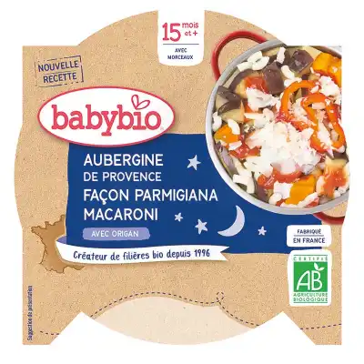 Babybio Assiette Bonne Nuit Aubergine Macaroni Origan à MARSEILLE