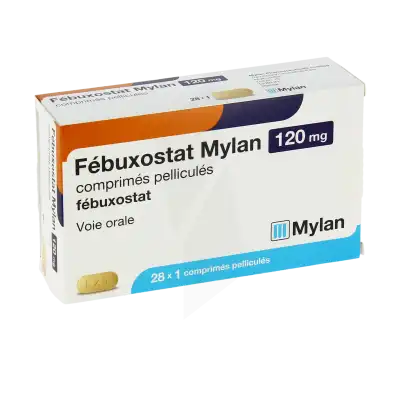 Febuxostat Mylan 120 Mg, Comprimé Pelliculé à Dreux