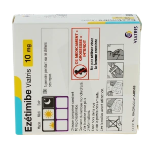 Ezetimibe Viatris 10 Mg, Comprimé
