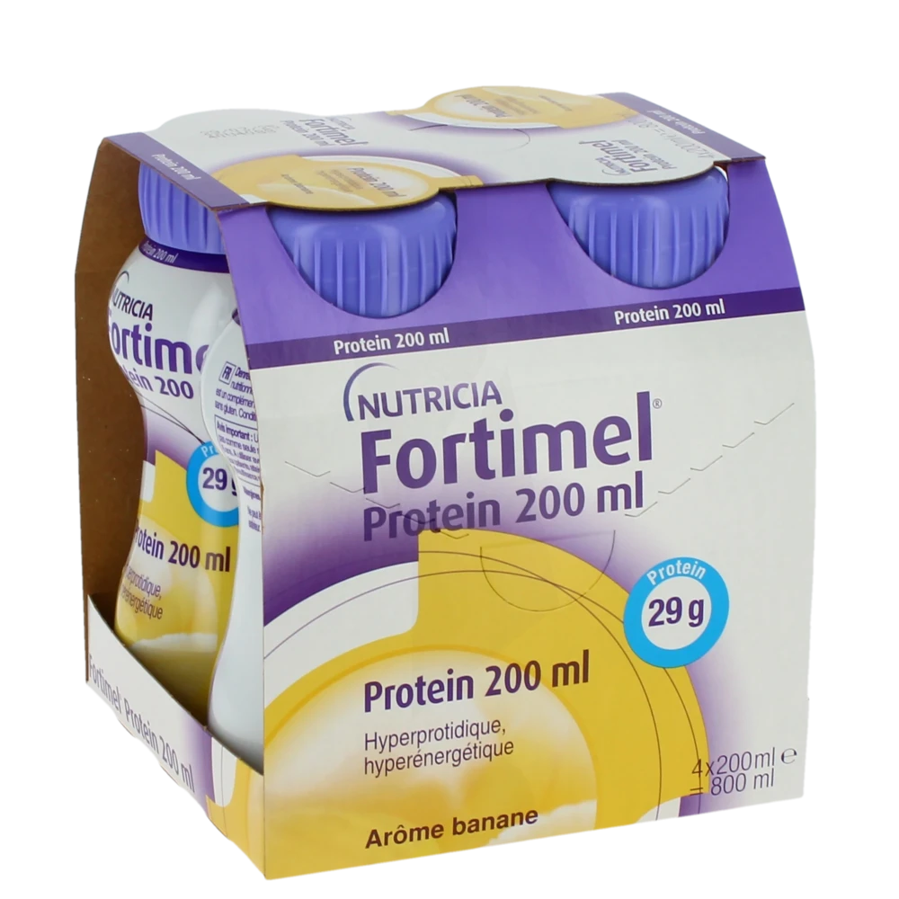 Fortimel Protein Nutriment Banane 4 Bouteilles/200ml