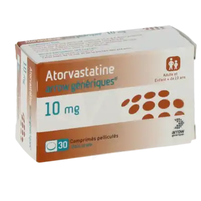 Atorvastatine Arrow Generiques 10 Mg, Comprimé Pelliculé à VILLERS-LE-LAC
