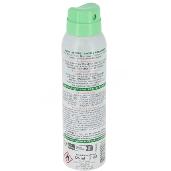 Ginkor Frais Spray Effet Froid Jambes Légères Fl/125ml