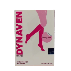 Sigvaris Dynaven Transparent Chaussette Classe 2 Beige Foncé Long L