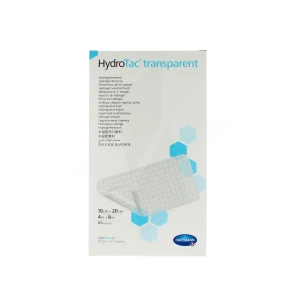 Hydrotac Transparent Pansements Gel Non Adhésif 10x20cm B/ 10
