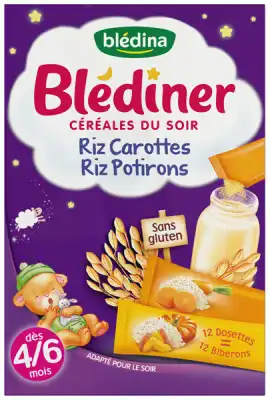 Blédina Blédiner Riz Carottes/riz Potirons 12 Dosettes De 20g à YZEURE