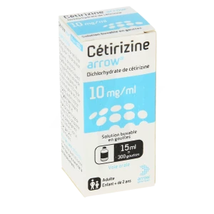 Cetirizine Arrow 10 Mg/ml, Solution Buvable En Gouttes