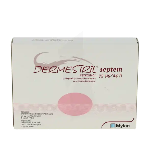 Dermestril Septem 75 Microgrammes/24 Heures, Dispositif Transdermique