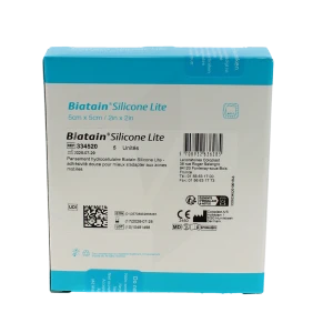 Biatain Sili Lite Pansement Hydr Alv 5 X 5 Cm Boîte De 5