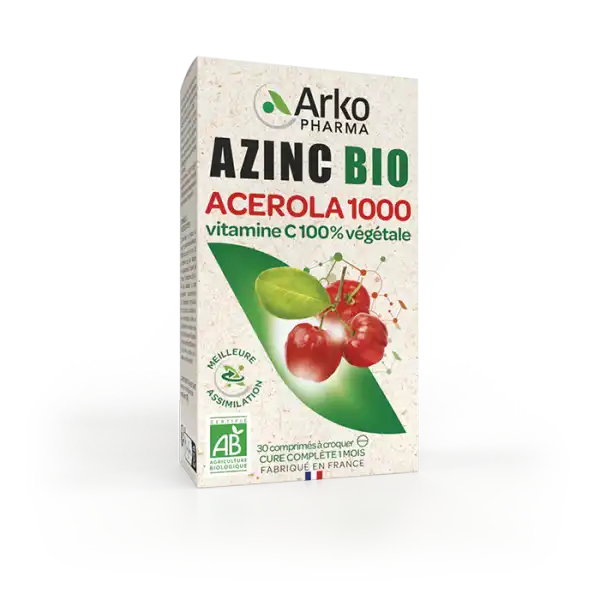 Azinc Vegetal AcÉrola 1000 Bio Cpr 2t/15