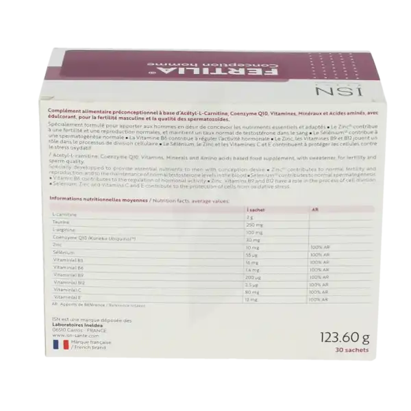 Fertilia Conception Homme Pdr Fertilité Masculine B/30