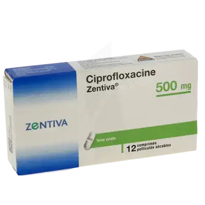 Ciprofloxacine Zentiva 500 Mg, Comprimé Pelliculé Sécable à LES-PAVILLONS-SOUS-BOIS