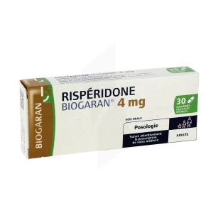 Risperidone Biogaran 4 Mg, Comprimé Pelliculé Sécable