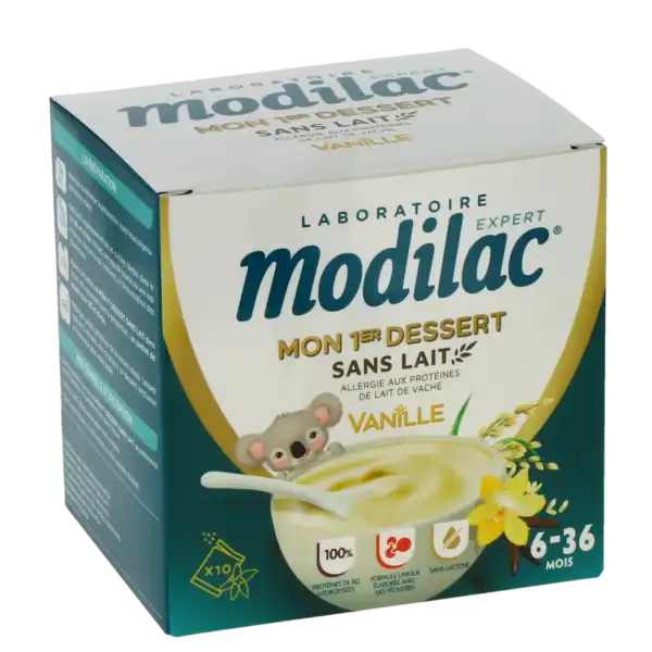 Modilac Mon 1er Dessert Sans Lait Pdr Vanille Dès 6 Mois 10sachets/18.6g