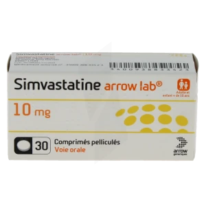 Simvastatine Arrow Lab 10 Mg, Comprimé Pelliculé