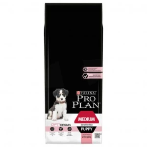 Pro Plan - Croquettes Optiderma Medium Sensitive Skin Saumon Pour Chiot - 12kg