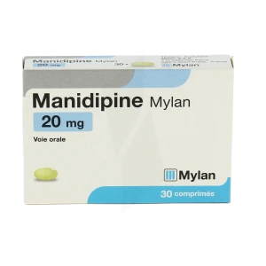 Manidipine Viatris 20 Mg, Comprimé