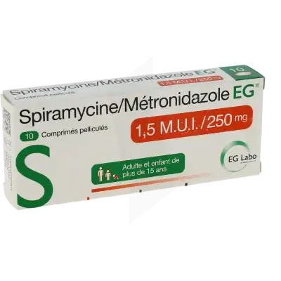 Spiramycine/metronidazole Eg 1,5 M.u.i./250 Mg, Comprimé Pelliculé à Abbeville