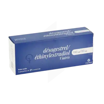 Desogestrel/ethinylestradiol Viatris 150 Microgrammes/20 Microgrammes, Comprimé à Saint-Pierre-des-Corps