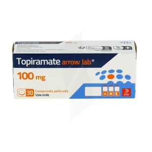 Topiramate Arrow Lab 100 Mg, Comprimé Pelliculé