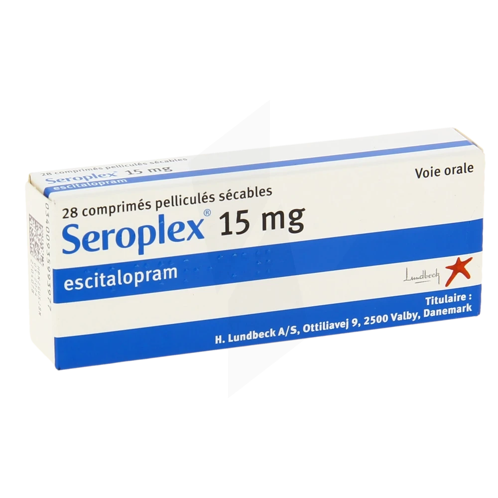 Seroplex 15 Mg, Comprimé Pelliculé Sécable