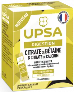 Upsa Citrate De Bétaïne & Citrate De Calcium Poudre 10 Sachets à Saint-Calais