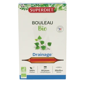 Superdiet Bouleau Bio Jus Élimination 20 Ampoules/15ml