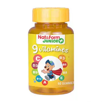Nat&form Junior Ours Gomme Oursons 9 Vitamines B/60 à Cavignac