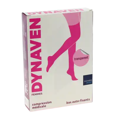 DYNAVEN TRANSPARENT BAS AUTO-FIXANTS  FEMME CLASSE 2 BEIGE CLAIR SMALL NORMAL-