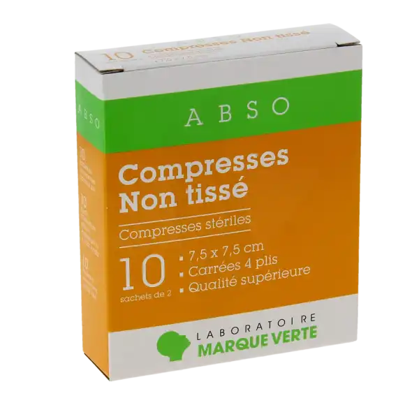 Santé Verte Abso Compresses Non-tissé 7,5x7,5