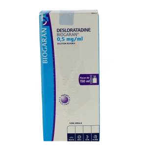 Desloratadine Biogaran 0,5 Mg/ml, Solution Buvable