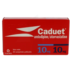 Caduet 10 Mg/10 Mg, Comprimé Pelliculé