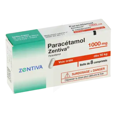 Paracetamol Zentiva 1000 Mg, Comprimé à BOURG-SAINT-ANDÉOL