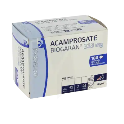 ACAMPROSATE BIOGARAN 333 mg, comprimé pelliculé gastro-résistant