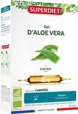 Superdiet Aloe Vera Bio Solution Buvable 20 Ampoules/10ml à Bourges